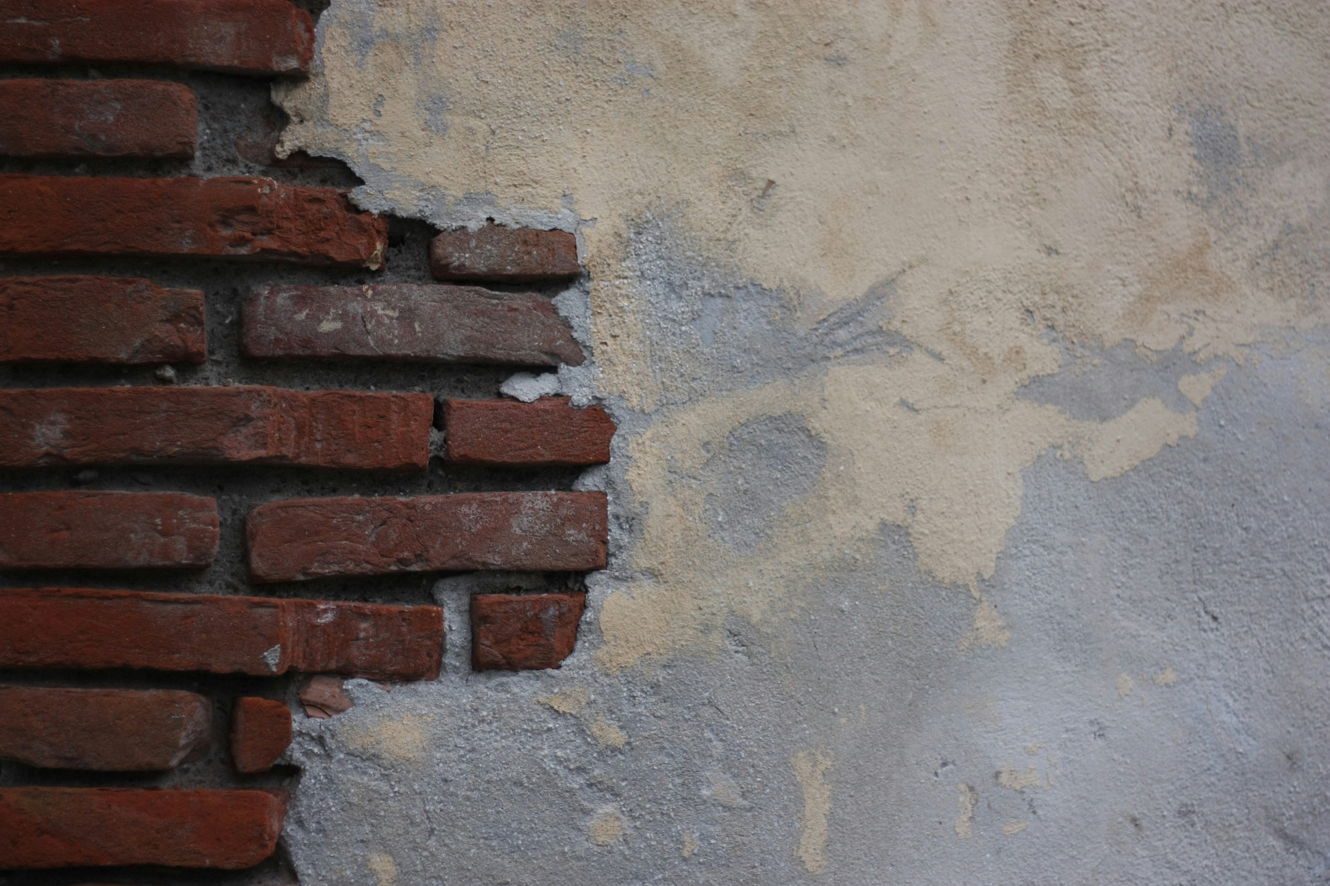 Mur de cave en brique humide