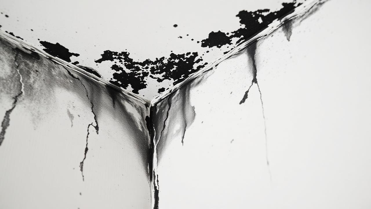 Traces de salpêtre sur un mur