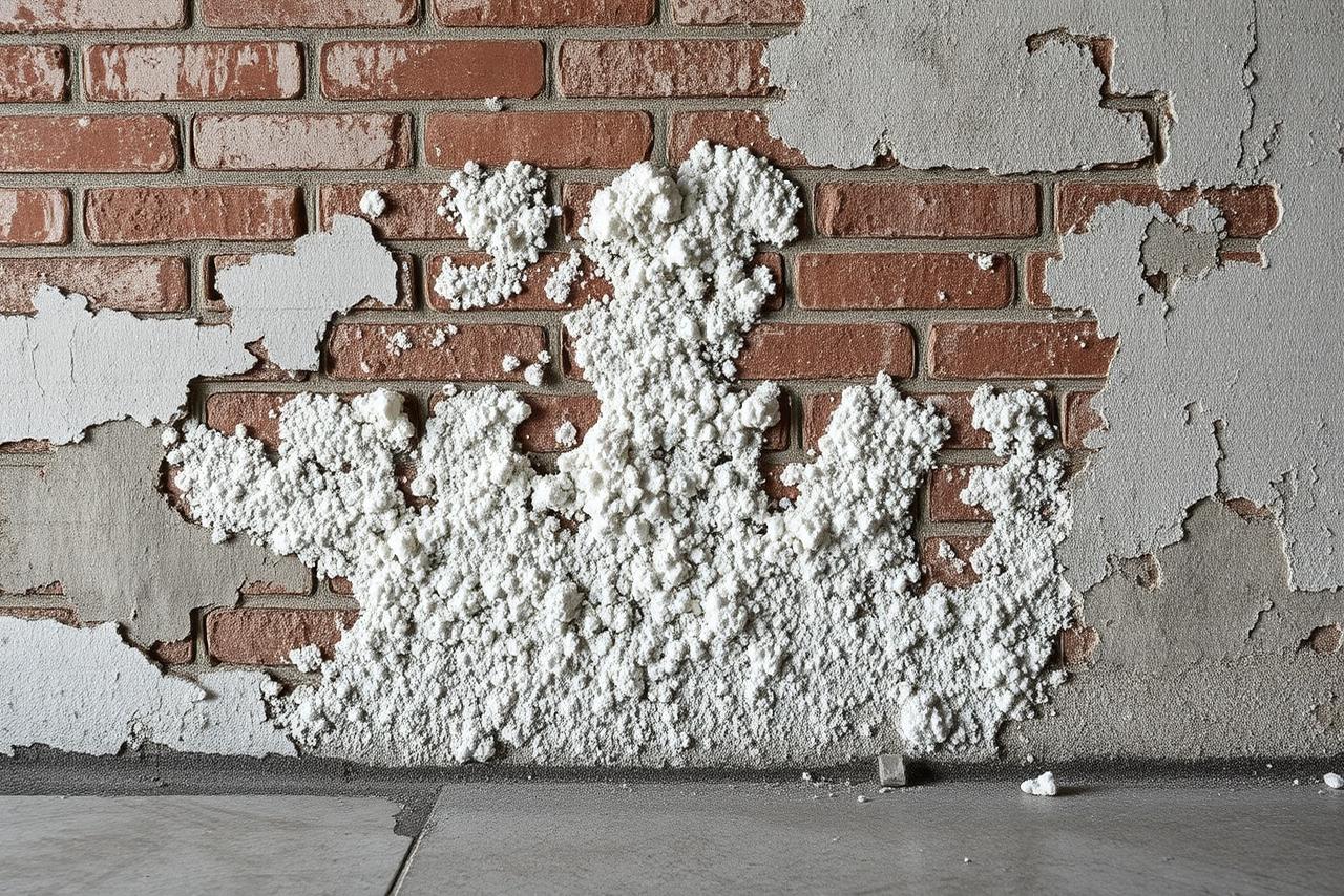 Salpêtre sur un mur : causes, risques et traitement